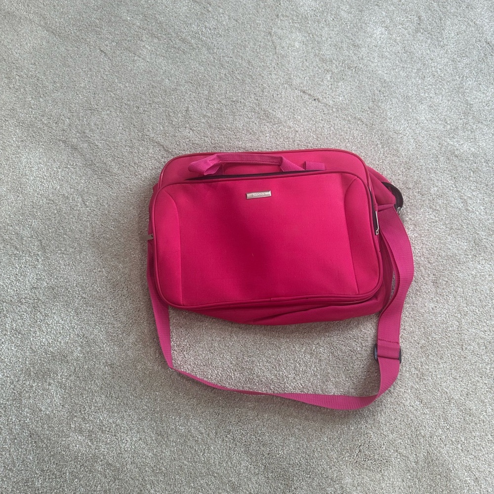 Hot Pink Women's Crossbody Laptop Bag